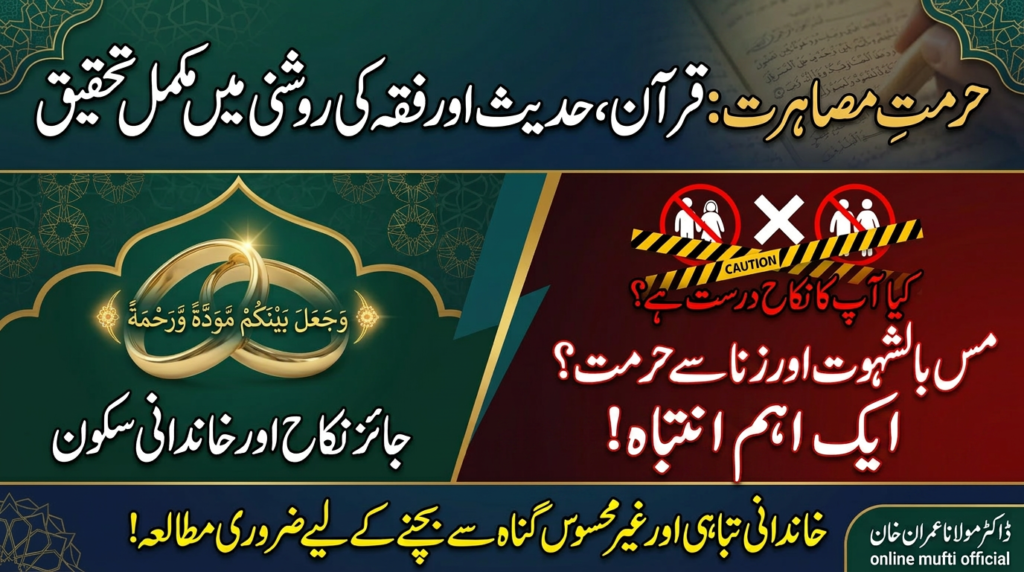حرمتِ مصاہرت: قرآن، حدیث اور فقہ کی روشنی میں ایک جامع تحقیق